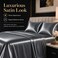CozyLux Satin Sheets King, 4-Piece 14-Inch Deep Pocket Sheet Set
