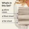Queen 6 Piece Bed Sheet Set - Comfy, Breathable &amp; Cooling Sheets - Cream