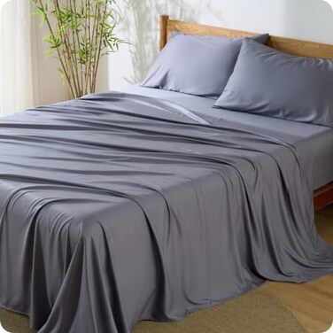 Bedsure PureWoven 100% Rayon Derived from Bamboo, Full Size Sheets, 4 PCS