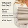 Cal King 6 Piece Bed Sheet Set - Comfy, Breathable &amp; Cooling Sheets - Cream