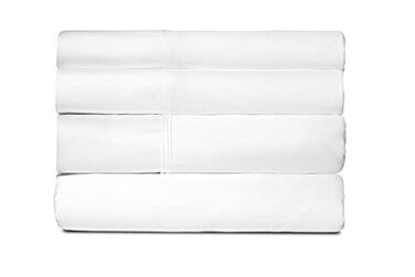 SHEEX Active Comfort Anti-Wrinkle Cooling Sheets, King/Cal Bright White