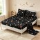 MAG 4Pcs Queen Planets Microfiber Space Bed Sheets, Super Soft, Queen Size