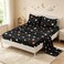 MAG 4Pcs Queen Planets Microfiber Space Bed Sheets, Super Soft, Queen Size