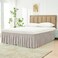 Wrap Around Queen Size Bed Skirt 15" Drop-Elastic Dust Ruffle Camel Grey