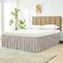 Wrap Around Queen Size Bed Skirt 15" Drop-Elastic Dust Ruffle Camel Grey