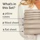 Split King 7 Piece Bed Sheet Set - Comfy, Breathable &amp; Cooling - Cream