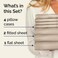 Split King 7 Piece Bed Sheet Set - Comfy, Breathable &amp; Cooling - Cream