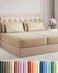 Split King 7 Piece Bed Sheet Set - Comfy, Breathable &amp; Cooling - Cream