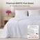 California Design Den Luxury 600 Thread Count Twin Flat Sheet, Bright White