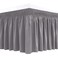 Wrap Around Bed Skirt King Size 18" Drop-Elastic Dust Ruffle Silver Grey