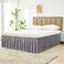 Wrap Around Bed Skirt King Size 18" Drop-Elastic Dust Ruffle Silver Grey