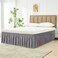Wrap Around Bed Skirt King Size 18" Drop-Elastic Dust Ruffle Silver Grey