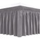 Wrap Around Bed Skirt King Size 18" Drop-Elastic Dust Ruffle Silver Grey
