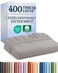 Extra Deep Cotton Fitted Sheet Queen Size - 400 Thread Count - Light Grey