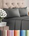 King Size 4 Piece Sheet Set - Comfy Breathable &amp; Cooling Sheets - Charcoal