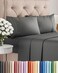 Queen Size 4 Piece Sheet Set - Comfy Breathable &amp; Cooling Sheets - Charcoal