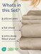 Extra Deep Twin Sheet Set - 4 Piece Breathable and Cooling Sheets - Cream