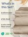 Extra Deep Twin Sheet Set - 4 Piece Breathable and Cooling Sheets - Cream