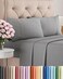 King Size 4 Piece Sheet Set - Breathable &amp; Cooling Sheets - Heathered Grey
