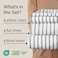 Queen Size 4 Piece Sheet Set - Breathable &amp; Cooling Sheets - Grey Stripes