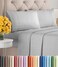 Queen Size 4 Piece Sheet Set - Ultra Soft &amp; Cooling Sheets - Grey Stripes 1
