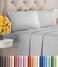 Queen Size 4 Piece Sheet Set - Ultra Soft &amp; Cooling Sheets - Grey Stripes 1