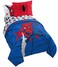 Marvel Spiderman Twin Comforter Set 5 Piece Kids Bedding for Boys, Blue