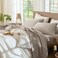 MooMee Sheet Set 100% Washed Cotton Linen-Like Extra Deep Pocket King
