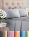 King Size 4 Piece Sheet Set - Breathable &amp; Cooling Sheets - Steel Blue