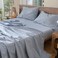 MooMee Sheet Set 100% Washed Cotton Linen-Like Extra Deep Pocket Queen