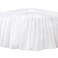Wrap Around Bed Skirt King Size 9 Inch Drop-Elastic Dust Ruffle White