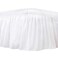 Wrap Around Bed Skirt King Size 9 Inch Drop-Elastic Dust Ruffle White