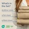Queen Size 4 Piece Sheet Set - Breathable &amp; Cooling Sheets - Heathered Tan
