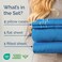 Queen Size 4 Piece Sheet Set - Breathable &amp; Cooling Sheets - Royal Blue