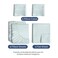 Split King Size 5 Piece Sheet Set - Breathable &amp; Cooling Sheets - Ice Blue