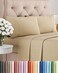 King Size 4 Piece Sheet Set - Breathable &amp; Cooling Sheets - Heathered Tan