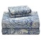 Pointehaven 100% Cotton Percale Sheets - Printed Bed Sheet &amp; Pillowcase Sets - Soft Cotton Bed Sheets Set - Fits Mattress 18 inches Deep Pocket (Blue, Queen)