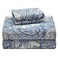 Pointehaven 100% Cotton Percale Sheets - Printed Bed Sheet &amp; Pillowcase Sets - Soft Cotton Bed Sheets Set - Fits Mattress 18 inches Deep Pocket (Blue, Queen)