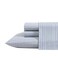Eddie Bauer - Twin Sheet Set with Fitted Sheet &amp; Pillowcase, 100% Cotton Percale Bedding, Crisp &amp; Cool, Dorm Room Essentials, Ticking Stripe Light Blue