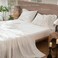 MooMee Sheet Set 100% Washed Cotton Linen-Like Extra Deep Pocket King