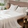 MooMee Sheet Set 100% Washed Cotton Linen-Like Extra Deep Pocket King