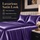 CozyLux Satin Sheets Full, 4-Piece 14-Inch Deep Pocket Sheet Set