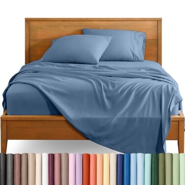 Bare Home King Sheet Set - 1800 Ultra-Soft (King, Coronet Blue)