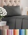 Twin Size 3 Piece Sheet Set - Comfy Breathable &amp; Cooling Sheets - Charcoal