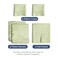 Split King Size 5 Piece Sheet Set - Breathable &amp; Cooling - Light Sage Green