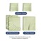 Split King Size 5 Piece Sheet Set - Breathable &amp; Cooling - Light Sage Green