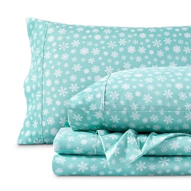 Bare Home Printed Sheet Set - 1800 Ultra-Soft (Queen, Snowdrift)