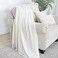 BOURINA Off White Throw Blanket 60x80Inch Boho Knit Soft Throw Sofa Blanket