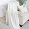 BOURINA Off White Throw Blanket 60x80Inch Boho Knit Soft Throw Sofa Blanket