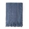 BOURINA Navy Throw Blanket 60x80 Inch Boho Knitted Soft Throw Sofa Blanket